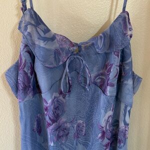 Y2K Floral Purple Women's maxi dress